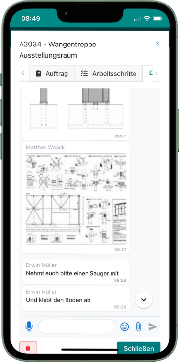 Chat für die Dokumentation & Kommunikation
