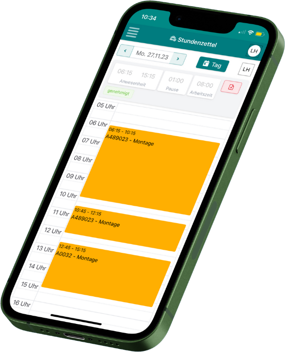 Zeiterfassung für Handwerker